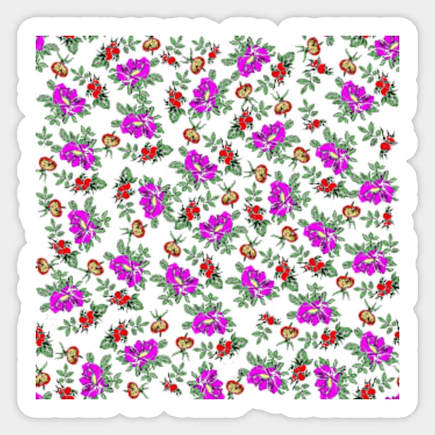 rosehips and wild rose fruit Sticker by rainetteillus